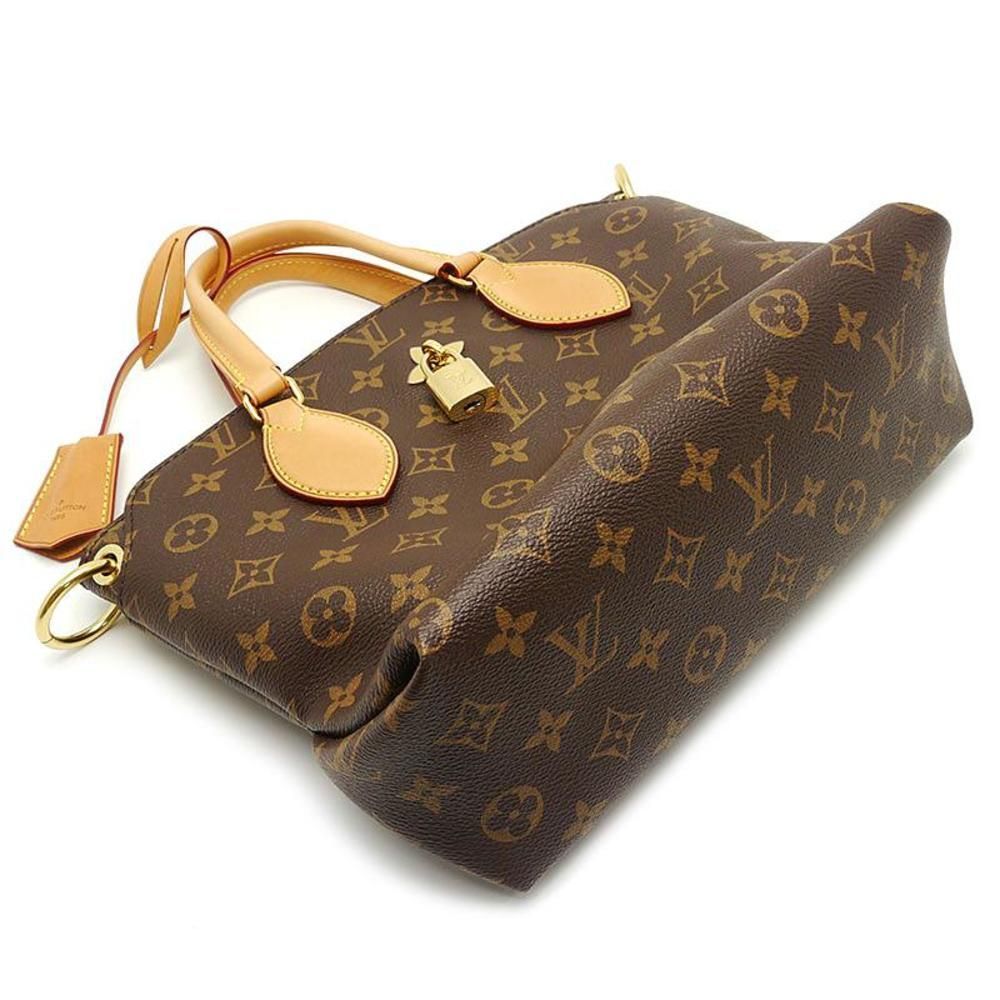 Louis Vuitton Flower Zip Tote 2 Way Handbag Monogram